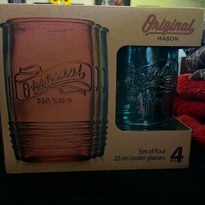 Original Mason Colorful Glass Cups